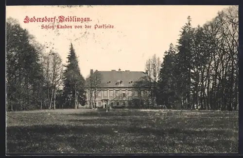 AK Hadersdorf-Weidlingen, Schloss Laudon von der Parkseite