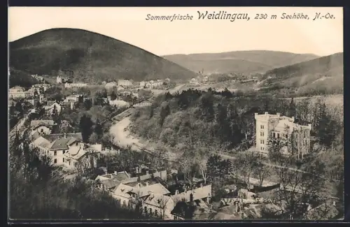 AK Weidlingau /N.-Ö., Totalansicht aus der Vogelschau