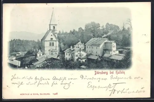 AK Dürnberg bei Hallein, Totalansicht aus der Vogelschau