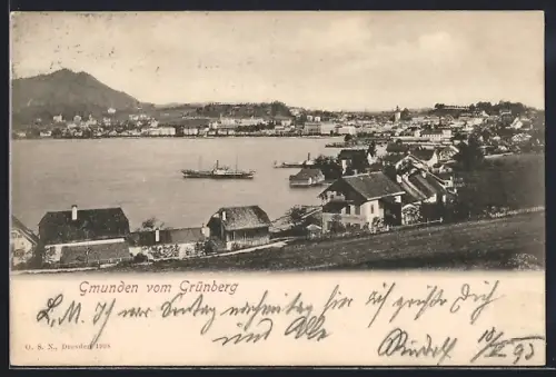 AK Gmunden, Blick vom Grünberg