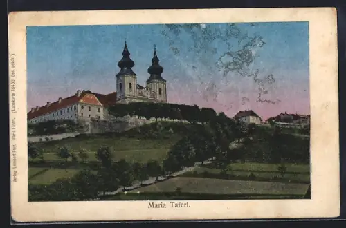 AK Maria Taferl, Wallfahrtskirche von der Landstrasse aus