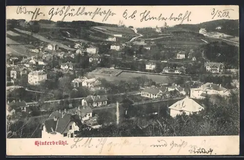 AK Hinterbrühl, Totalansicht aus der Vogelschau