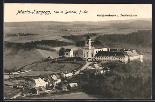 AK Maria-Langegg, Ortsansicht mit Kloster