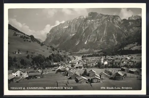 AK Mellau /Bregenzer Wald, Gesamtansicht mit Canisfluh