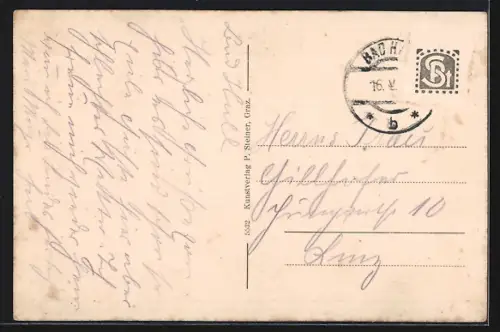 AK Bad Hall, Franz Josef-Strasse mit Wohnhäusern