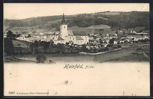 AK Hainfeld /N.-Ö., Gesamtansicht mit Umgebung aus der Vogelschau