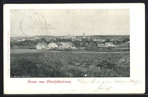 AK Oberhollabrunn, Gesamtansicht aus der Ferne