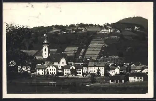 AK Hartberg /Steiermark, Ortsansicht mit Terrassenfeldern