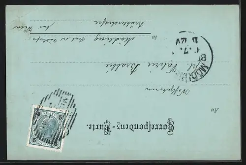 Mondschein-AK Millstatt, Totalansicht mit See und Bergen aus der Vogelschau