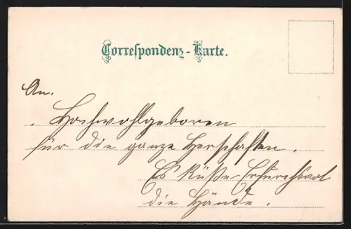 Lithographie Wien I, Maria-Theresia-Monument, Pferde-Tram, Wappen