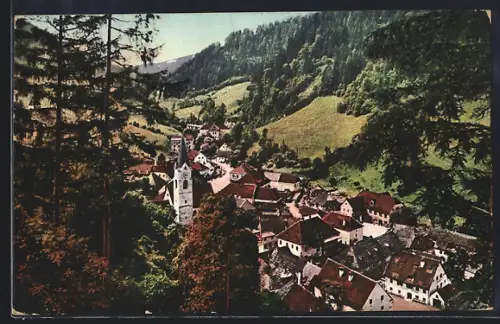 AK Hüttenberg /Kärnten, Totalansicht aus der Vogelschau