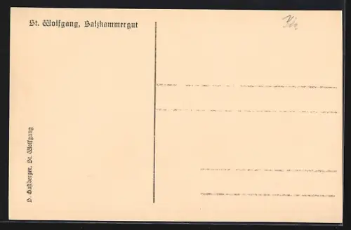 AK St. Wolfgang, Salzkammergut, Uferpartie mit Kirche