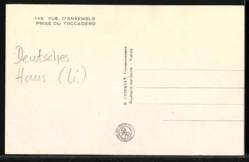 AK Paris, Exposition internationale 1937, Vue D'Ensemble prise du Trocadero