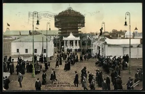 AK Bruxelles, Exposition 1910, Plaine des Attractions