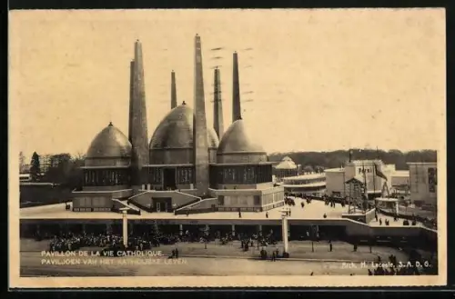 AK Bruxelles, Exposition 1935, Pavillon de la Vie Catholique, Ausstellung