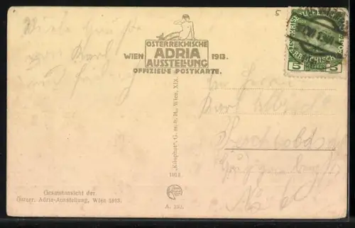 AK Wien, Gesamtansicht der Österr. Adria-Ausstellung 1913