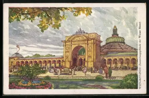 AK Wien, Ausstellungsgebäude der Wiener Messe 1921, Wien-Rotunde