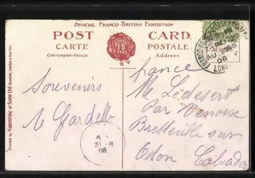 AK London, Franco-British Exhibition 1908, In Elite Gardens