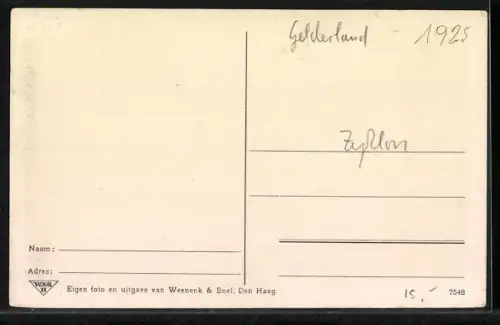 AK Borculo, Na de cycloon op 10 Augustus 1925, Unwetterschäden im Ort