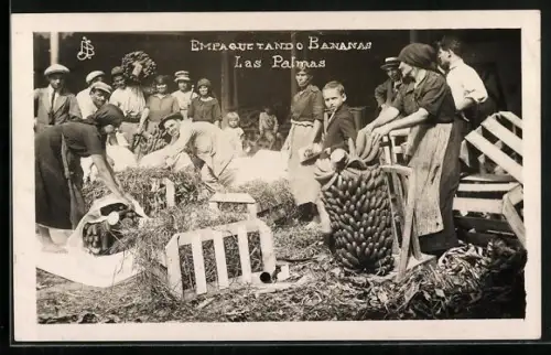 AK Las Palmas, Empaque tand o Bananas, Verladen der Früchte