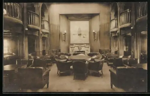 AK Dampfer Albert Ballin der Hamburg-Amerika Linie, Rauchsalon der 1. Kl.