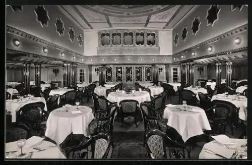 AK Passagierschiff Hansa der Hamburg-Amerika Linie, Speisesaal 1. Kl.