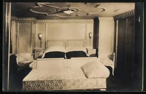 AK Passagierschiff Albert Ballin, Luxuskabine