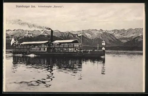 AK Starnberger See, Salondampfer Bavaria
