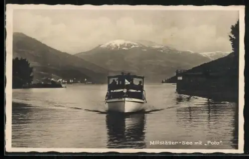 AK Dampfer Poto auf dem Millstätter-See