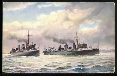 AK Our Navy, Torpedo Boat destroyers Peterel and Bullfinch, Kriegsschiff