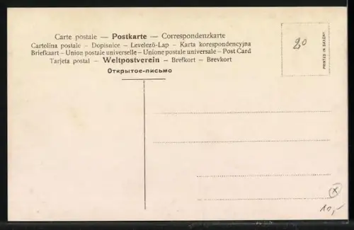 AK Kriegsschiff S. M. S. Braunschweig in voller Fahrt