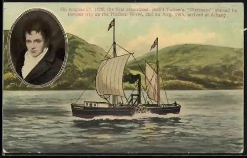 AK Dampfer Clermont, Hudson River