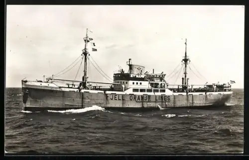 AK Handelsschiff M.S Prins Willem IV bei voller Fahrt