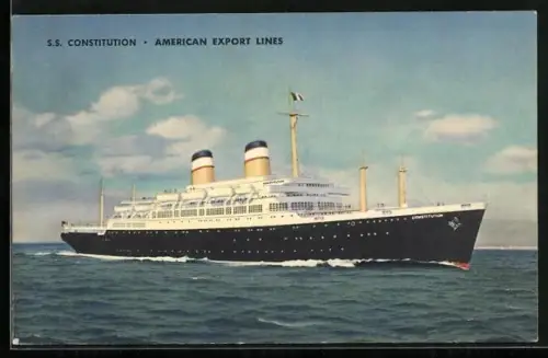 AK Passagierschiff S. S. Constitution in ruhiger See, American Export Lines