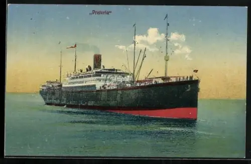 AK Passagierschiff Pretoria auf hoher See
