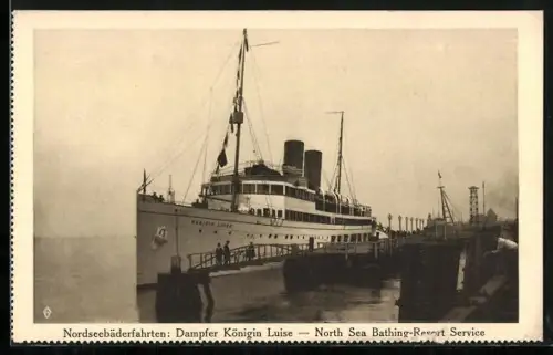 AK Passagierschiff Königin Luise vor Anker