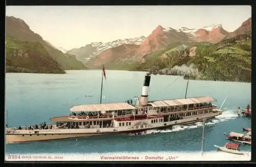 AK Salon-Dampfer Uri auf dem Vierwaldstättersee