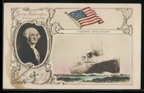 AK Passagierschiff George Washington auf See