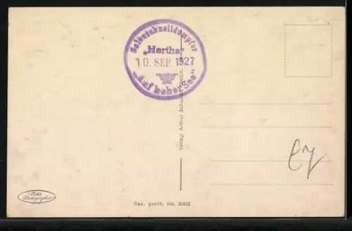 AK Salonschnelldampfer Hertha in Fahrt, Passagierschiff