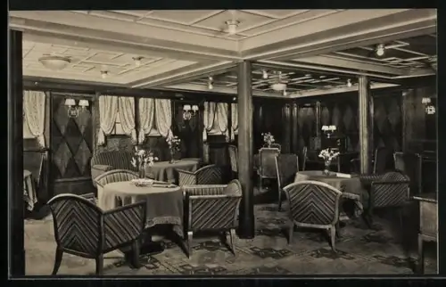 AK Hamburg-Amerika Linie, Passagierschiff Hamburg, Damenzimmer der Touristen-Klasse
