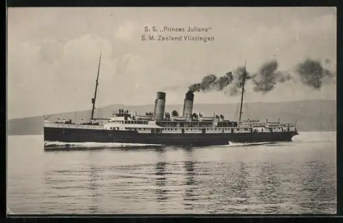 AK Passagierschiff Prinses Juliana vor der Küste