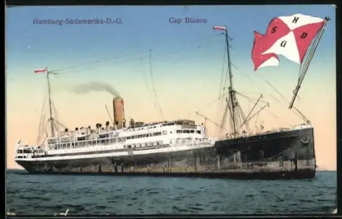 AK Dampfer Cap Blanco der Hamburg-Südamerika-Dampfschifffahrts-Gesellschaft, Passagierschiff