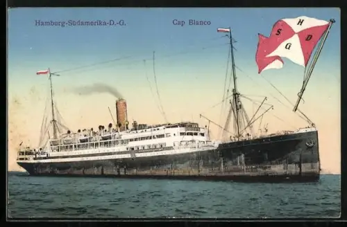 AK Dampfer Cap Blanco der Hamburg-Südamerika-Dampfschifffahrts-Gesellschaft, Passagierschiff