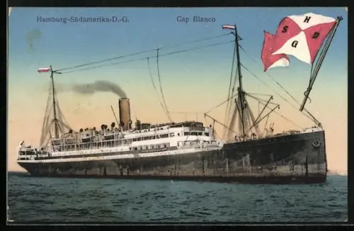 AK Dampfer Cap Blanco der Hamburg-Südamerika-Dampfschifffahrts-Gesellschaft, Passagierschiff