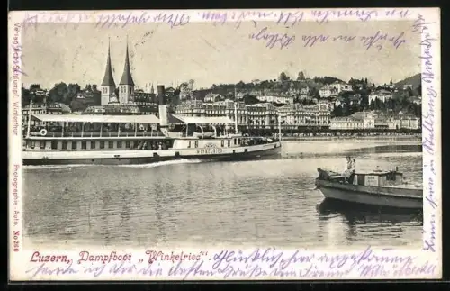 AK Luzern, Dampfboot Winkelried passiert den Ort