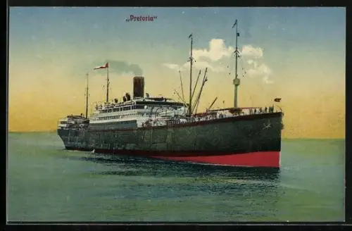 AK Passagierschiff Pretoria auf hoher See
