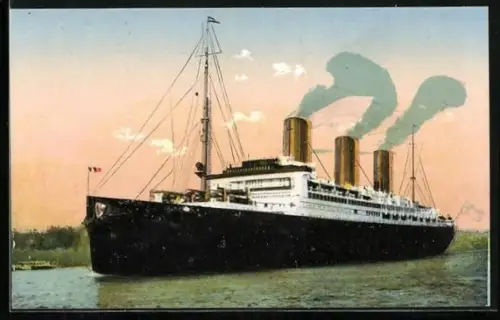 AK Passagierschiff Vaterland im Liniendienst zwischen Hamburg und New York