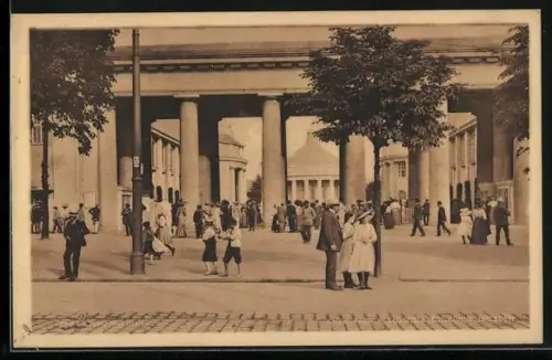 AK Dresden, Intern. Hygiene-Ausstellung 1911, Haupteingang