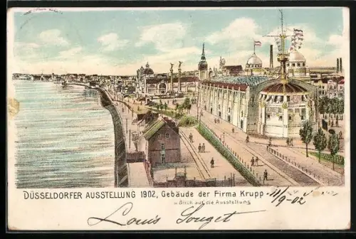 AK Düsseldorf, Ausstellung 1902, Gebäude der Firma Krupp