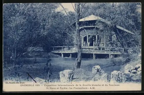 AK Grenoble, Exposition Internationale de la Houille blanche et du Tourisme 1925, Eaux et Forêts, La Psiciculture